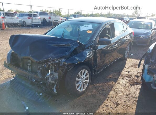 3N1AB7AP9KL614329 2019 NISSAN SENTRA Black Vista tres cuartos delantera izquierda