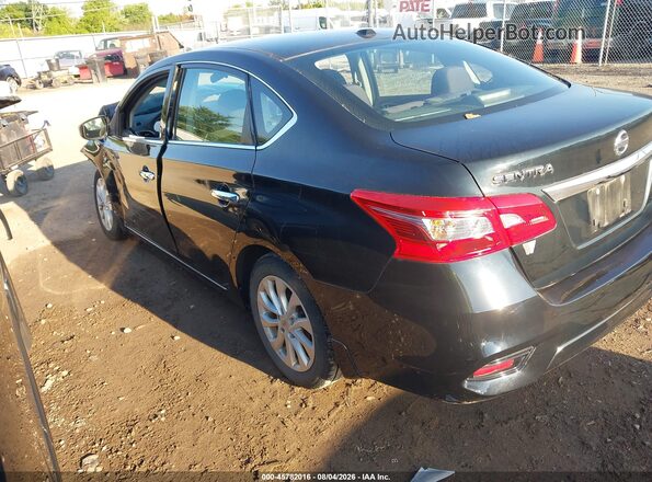 3N1AB7AP9KL614329 2019 NISSAN SENTRA Black Trasero izquierdo