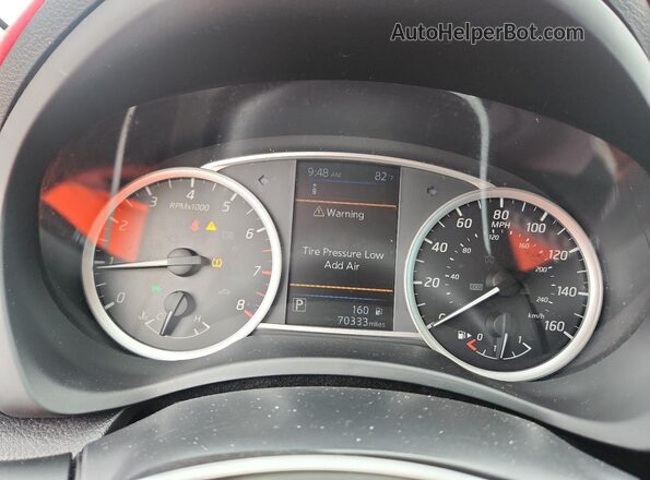 3N1AB7AP9KY207033 2019 NISSAN SENTRA Красный Вид щитка приборов