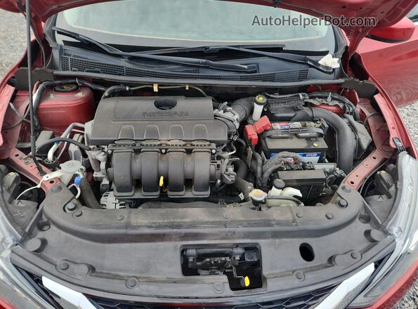 3N1AB7AP9KY207033 2019 NISSAN SENTRA Красный Вид задней части салона