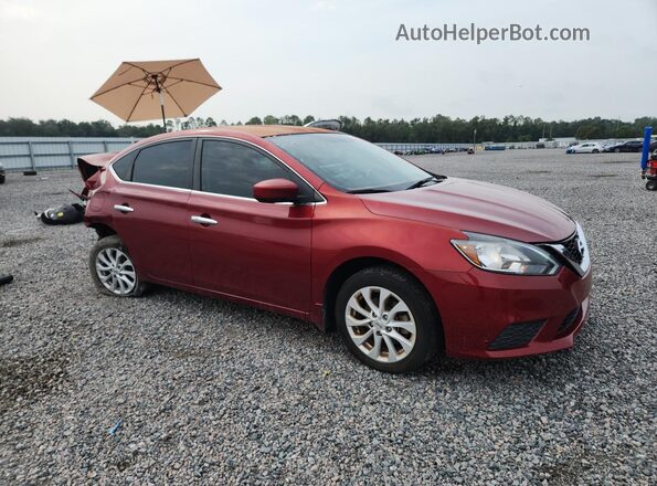 3N1AB7AP9KY207033 2019 NISSAN SENTRA Красный Передняя правая четверть