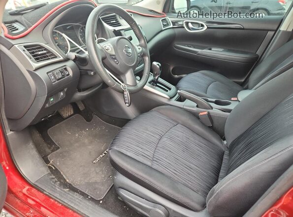 3N1AB7AP9KY207033 2019 NISSAN SENTRA Красный Вид салона спереди
