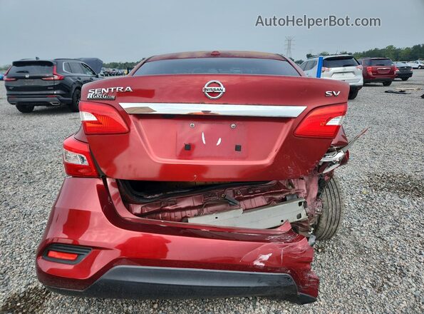 3N1AB7AP9KY207033 2019 NISSAN SENTRA Красный Вид сзади