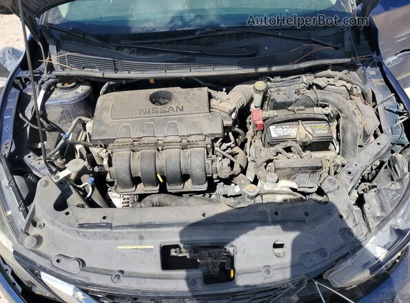 3N1AB7AP9KY222096 2019 NISSAN SENTRA Blue Սալոնի հետևի տեսք
