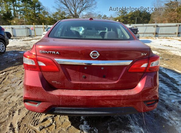 3N1AB7AP9KY230991 2019 NISSAN SENTRA Red Rear view
