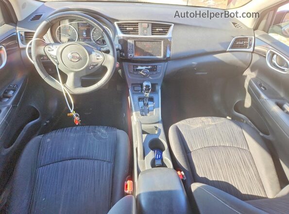 3N1AB7AP9KY230991 2019 NISSAN SENTRA Red Dashboard view