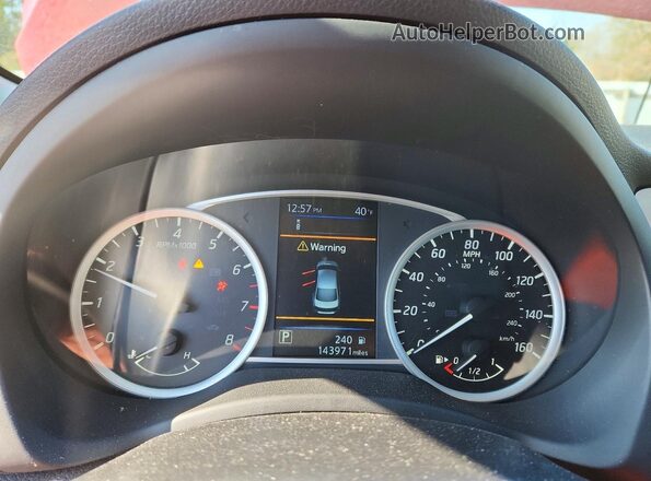 3N1AB7AP9KY230991 2019 NISSAN SENTRA Red Instrument cluster view