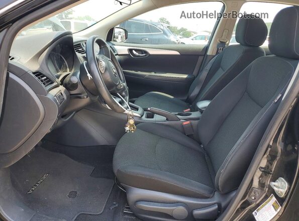 3N1AB7AP9KY231798 2019 NISSAN SENTRA Black Вид салону спереду