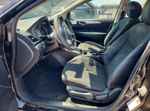 3N1AB7AP9KY251615 2019 NISSAN SENTRA Черный Вид салона спереди