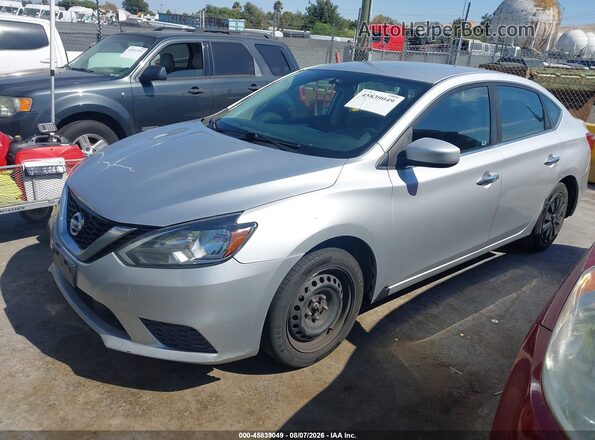 3N1AB7AP9KY262677 2019 NISSAN SENTRA Silver Front left