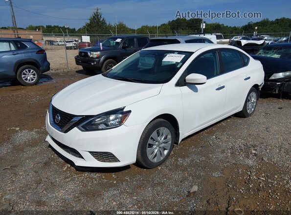 3N1AB7AP9KY279169 2019 NISSAN SENTRA White წინა მარცხენა ხედი სამი მეოთხედიდან