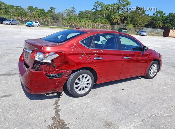 3N1AB7AP9KY285330 2019 NISSAN SENTRA Красный Задняя правая четверть