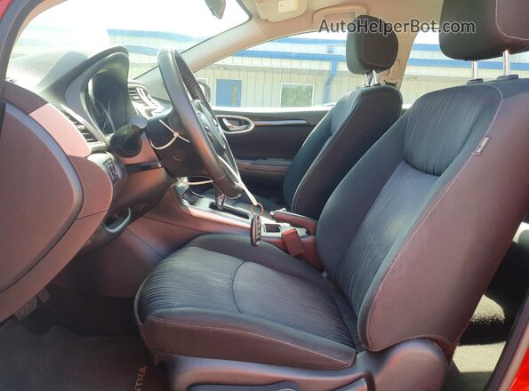 3N1AB7AP9KY285330 2019 NISSAN SENTRA Красный Вид салона спереди