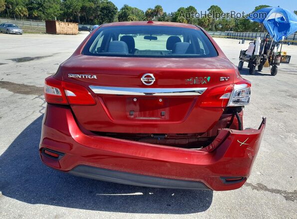 3N1AB7AP9KY285330 2019 NISSAN SENTRA Красный Вид сзади