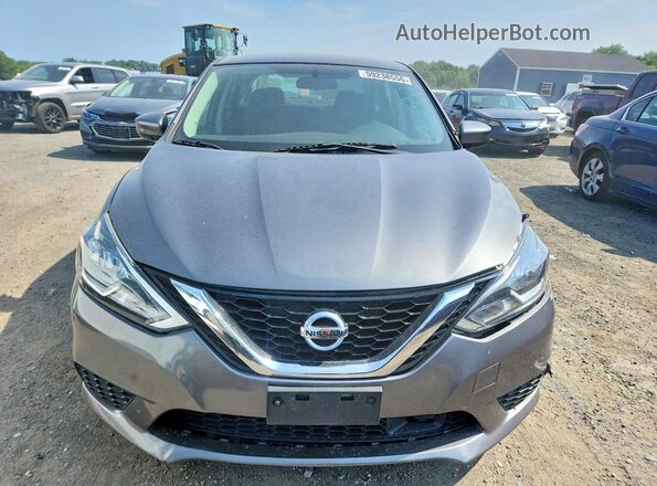 3N1AB7AP9KY285635 2019 NISSAN SENTRA Gray წინა ხედი