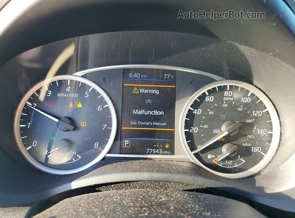 3N1AB7AP9KY327222 2019 NISSAN SENTRA White Instrument cluster view