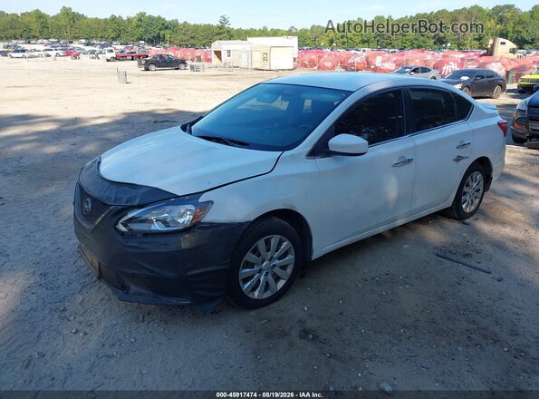 3N1AB7AP9KY335028 2019 NISSAN SENTRA White Vista tres cuartos delantera izquierda