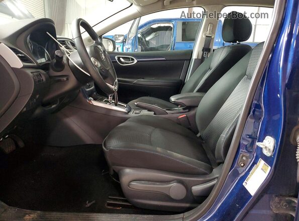 3N1AB7AP9KY357353 2019 NISSAN SENTRA Синий Вид салона спереди