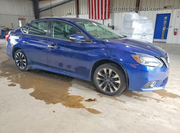3N1AB7AP9KY357353 2019 NISSAN SENTRA Синий Передняя правая четверть