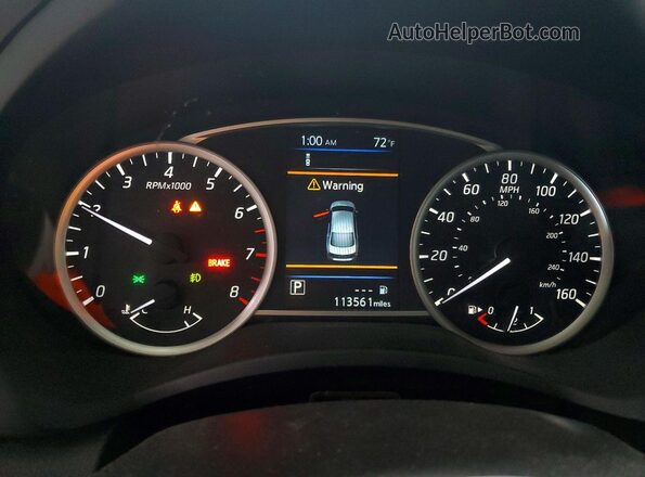 3N1AB7AP9KY357353 2019 NISSAN SENTRA Синий Вид щитка приборов