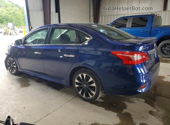 3N1AB7AP9KY357353 2019 NISSAN SENTRA Синий Задняя левая четверть