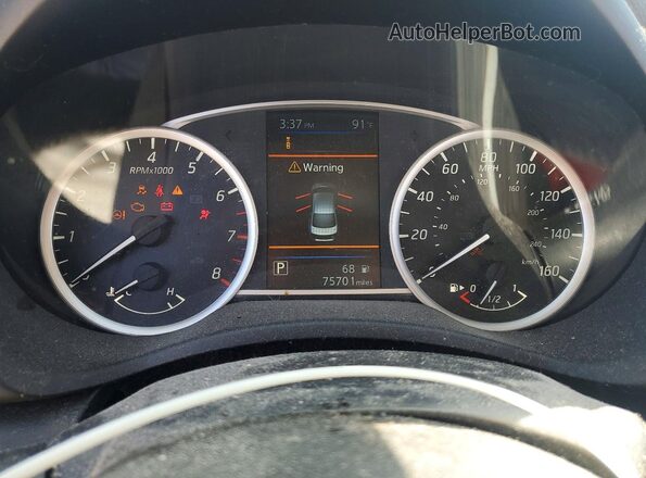 3N1AB7AP9KY371320 2019 NISSAN SENTRA Silver ხელსაწყოთა პანელის ხედი