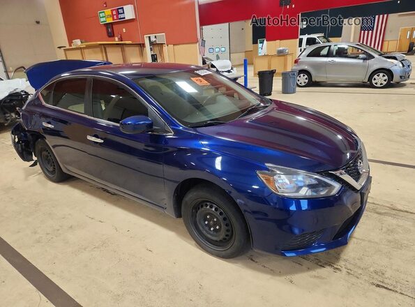 3N1AB7AP9KY374606 2019 NISSAN SENTRA Blue წინა მარჯვენა