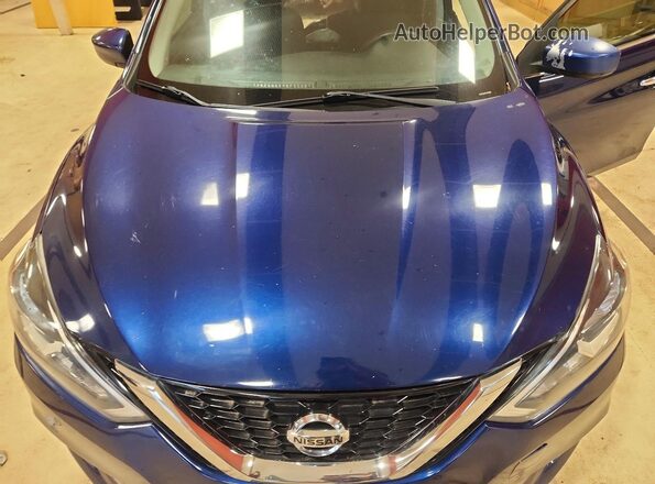 3N1AB7AP9KY374606 2019 NISSAN SENTRA Blue უკანა სალონის ხედი