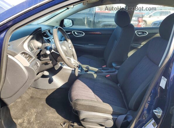 3N1AB7AP9KY381801 2019 NISSAN SENTRA Blue Vista interior delantera