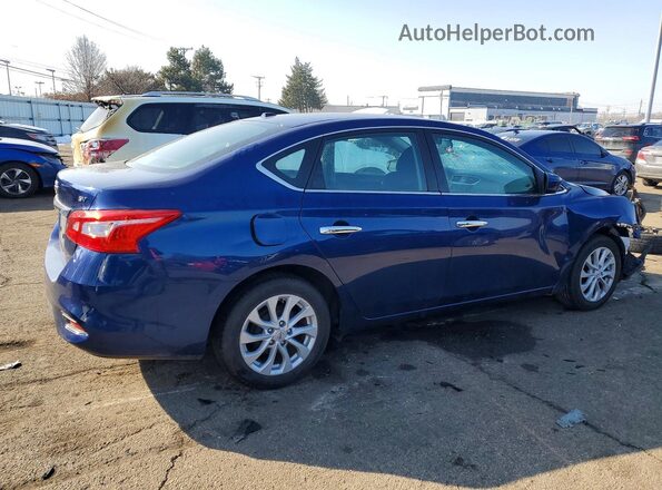 3N1AB7AP9KY381801 2019 NISSAN SENTRA Blue Trasero derecho
