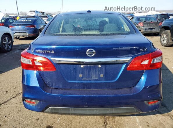 3N1AB7AP9KY381801 2019 NISSAN SENTRA Blue Vista trasera