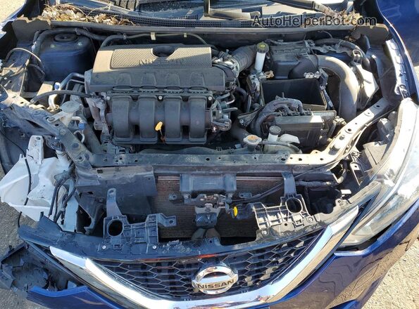 3N1AB7AP9KY381801 2019 NISSAN SENTRA Blue Vista interior trasera