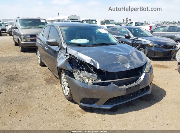 3N1AB7AP9KY391051 2019 NISSAN SENTRA Gray Widok z przodu
