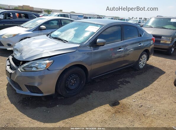3N1AB7AP9KY391051 2019 NISSAN SENTRA Gray Przód lewy