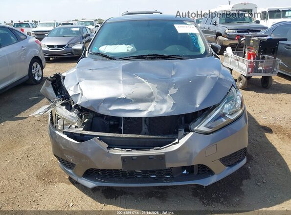3N1AB7AP9KY391051 2019 NISSAN SENTRA Gray Widok zestawu wskaźników