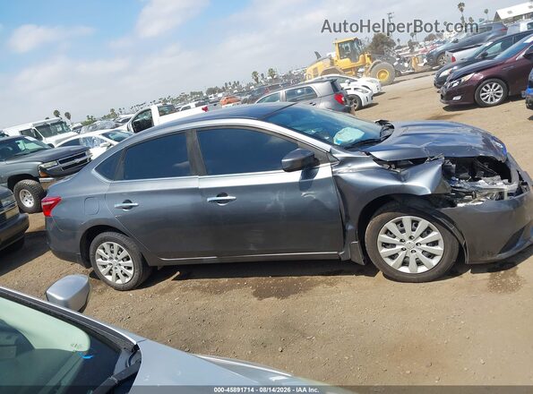 3N1AB7AP9KY391051 2019 NISSAN SENTRA Gray Widok wnętrza z tyłu