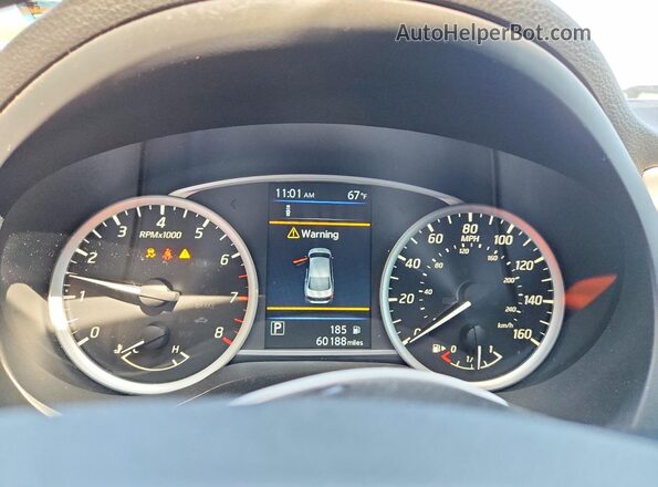 3N1AB7AP9KY391986 2019 NISSAN SENTRA Серый Вид щитка приборов