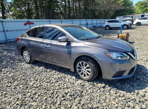 3N1AB7AP9KY391986 2019 NISSAN SENTRA Серый Передняя правая четверть