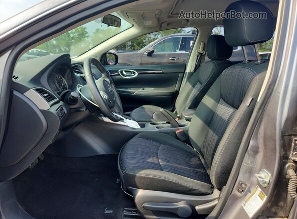 3N1AB7AP9KY401156 2019 NISSAN SENTRA Gray Widok wnętrza z przodu