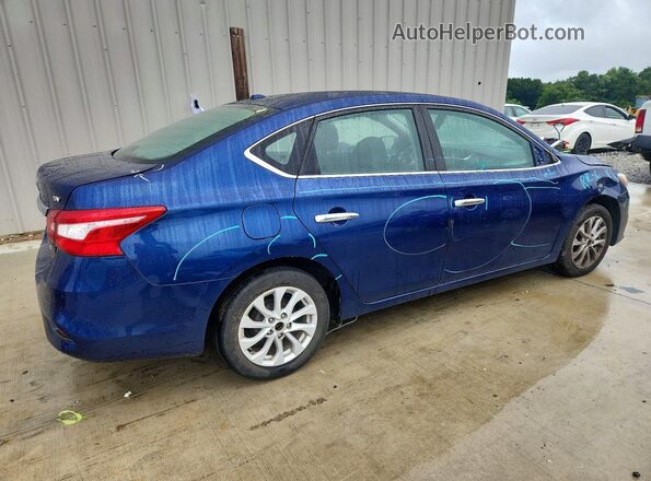 3N1AB7AP9KY434738 2019 NISSAN SENTRA Синий Задняя правая четверть