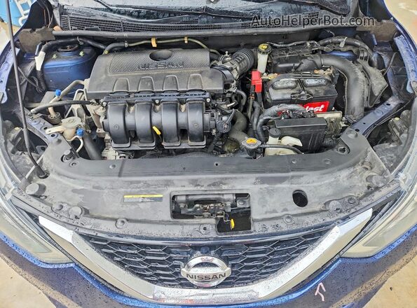3N1AB7AP9KY434738 2019 NISSAN SENTRA Синий Вид задней части салона