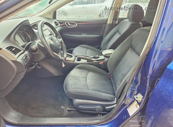 3N1AB7AP9KY434738 2019 NISSAN SENTRA Синий Вид салона спереди
