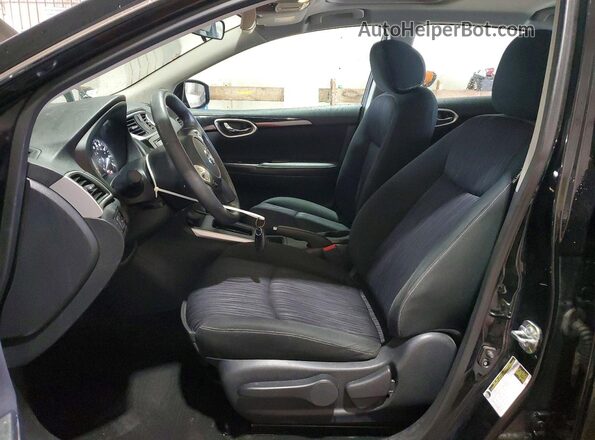 3N1AB7AP9KY451121 2019 NISSAN SENTRA Черный Вид салона спереди