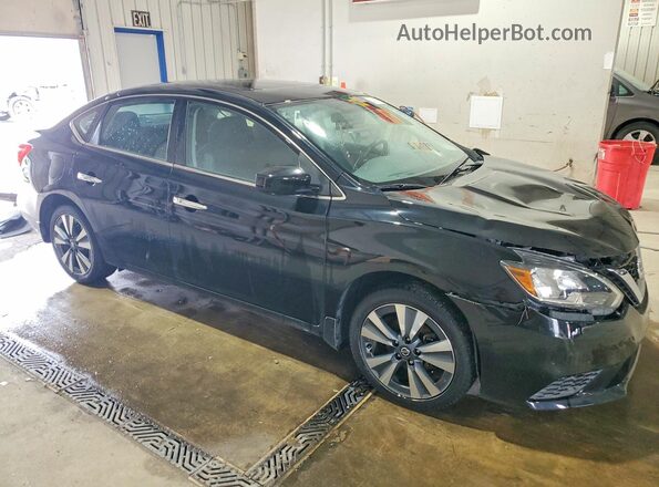3N1AB7AP9KY451121 2019 NISSAN SENTRA Черный Передняя правая четверть