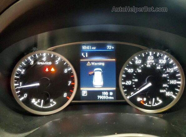 3N1AB7AP9KY451121 2019 NISSAN SENTRA Черный Вид щитка приборов