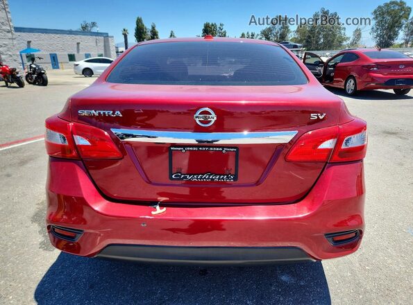 3N1AB7APXGL674286 2016 NISSAN SENTRA Red Rear view