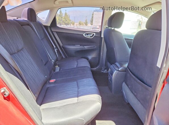 3N1AB7APXGL674286 2016 NISSAN SENTRA Red Rear seats view