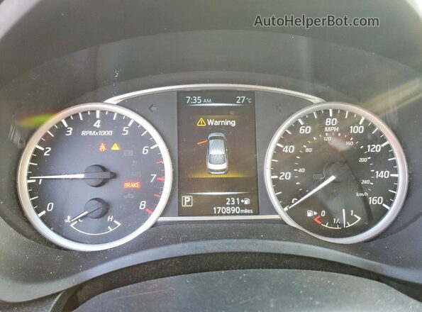 3N1AB7APXHL667890 2017 NISSAN SENTRA Silver Instrument cluster view