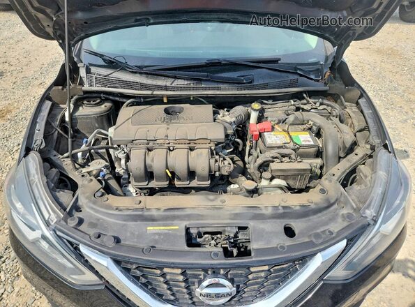 3N1AB7APXHL722564 2017 NISSAN SENTRA Black Вид задньої частини салону