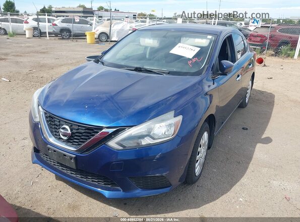 3N1AB7APXHY294739 2017 NISSAN SENTRA Blue Առջևի ձախ երեք քառորդ տեսարան